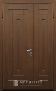 Двустворчатая металлическая дверь №19 - фото вид изнутри