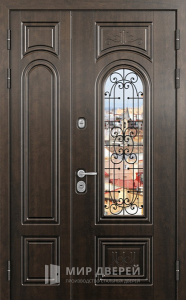 Двойная металлическая дверь №24 - фото вид снаружи