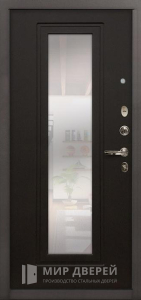 Дверь входная металлическая утепленная с зеркалом №58 - фото вид изнутри