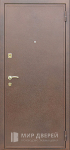 Дачная дверь с порошковым напылением и ламинированной панелью №64 - фото вид снаружи