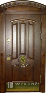 Входная арочная металлическая дверь №4 - фото вид снаружи