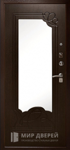 Дверь металлическая одностворчатая с порогом №11 - фото вид изнутри