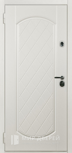 Белая железная дверь входная №33 - фото вид изнутри