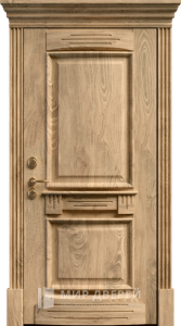 Металлическая дверь эксклюзивная для деревянного дома №22 - фото вид снаружи