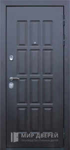 Дверь входная с накладками из МДФ №506 - фото вид снаружи