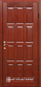 Железная дверь с отделкой МДФ №164 - фото вид снаружи