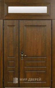 Металлическая двери с фрамугой над дверью №6 - фото вид снаружи