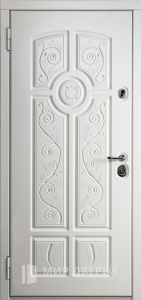 Дверь входная металлическая белая №34 - фото вид изнутри