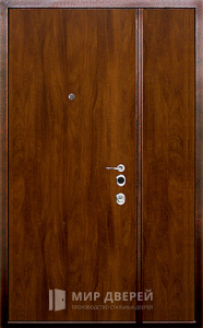 Дверь металлическая входная двухстворчатая уличная цена эконом №1 - фото вид изнутри